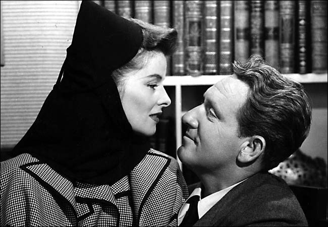 Katharine Hepburn and Spencer Tracy in Woman of the Year (1942) Directed by George Stevens.